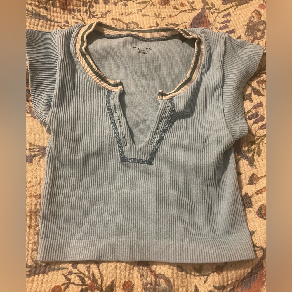 Urban Outfitters Go For Gold Seamless Blue Top XS/SM
